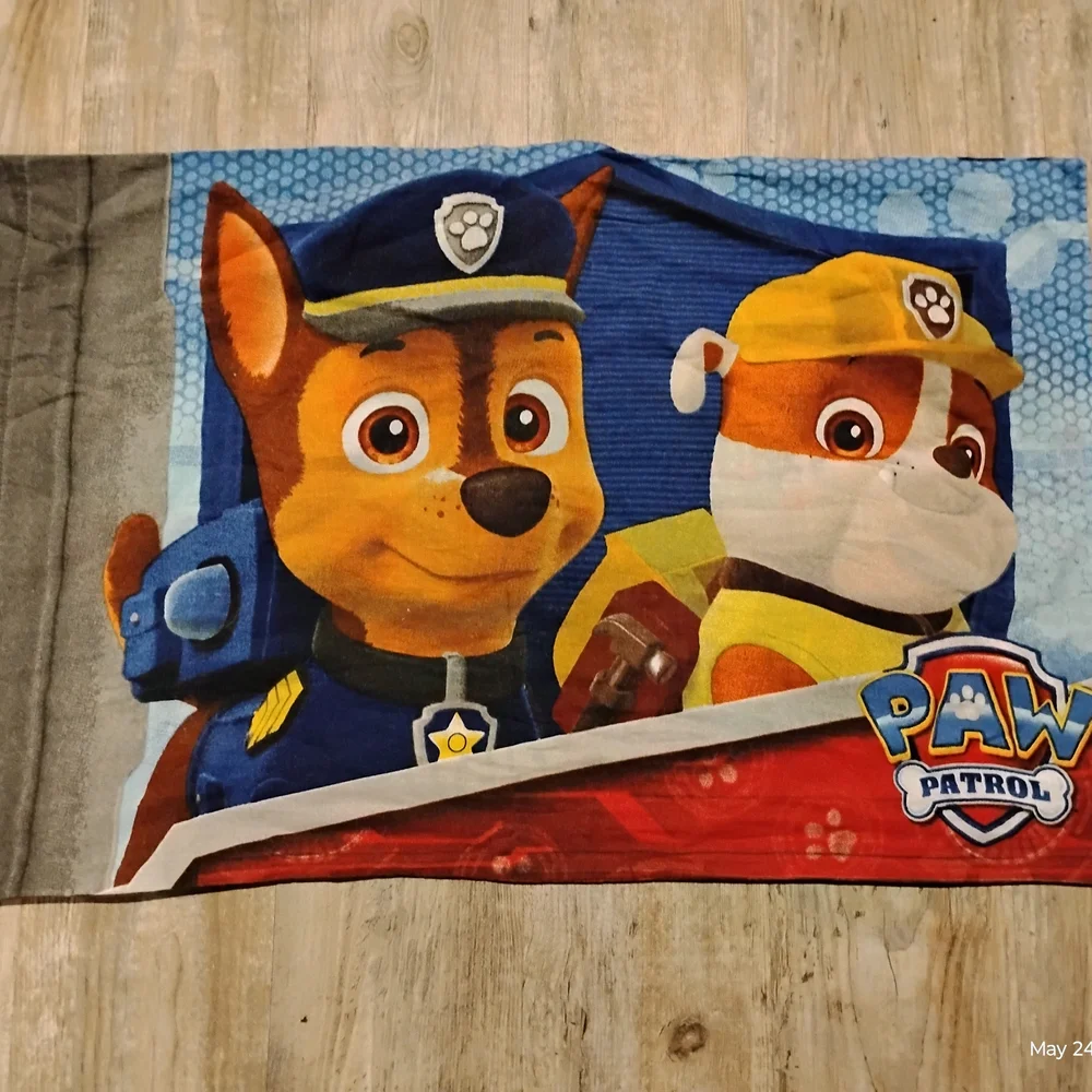 Paw Patrol Dog Pillow Case- Red and Blue